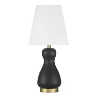 Gloria 18.03 inch 60 watt Flat Black and Satin Brass Table Lamp Portable Light by Craftmade