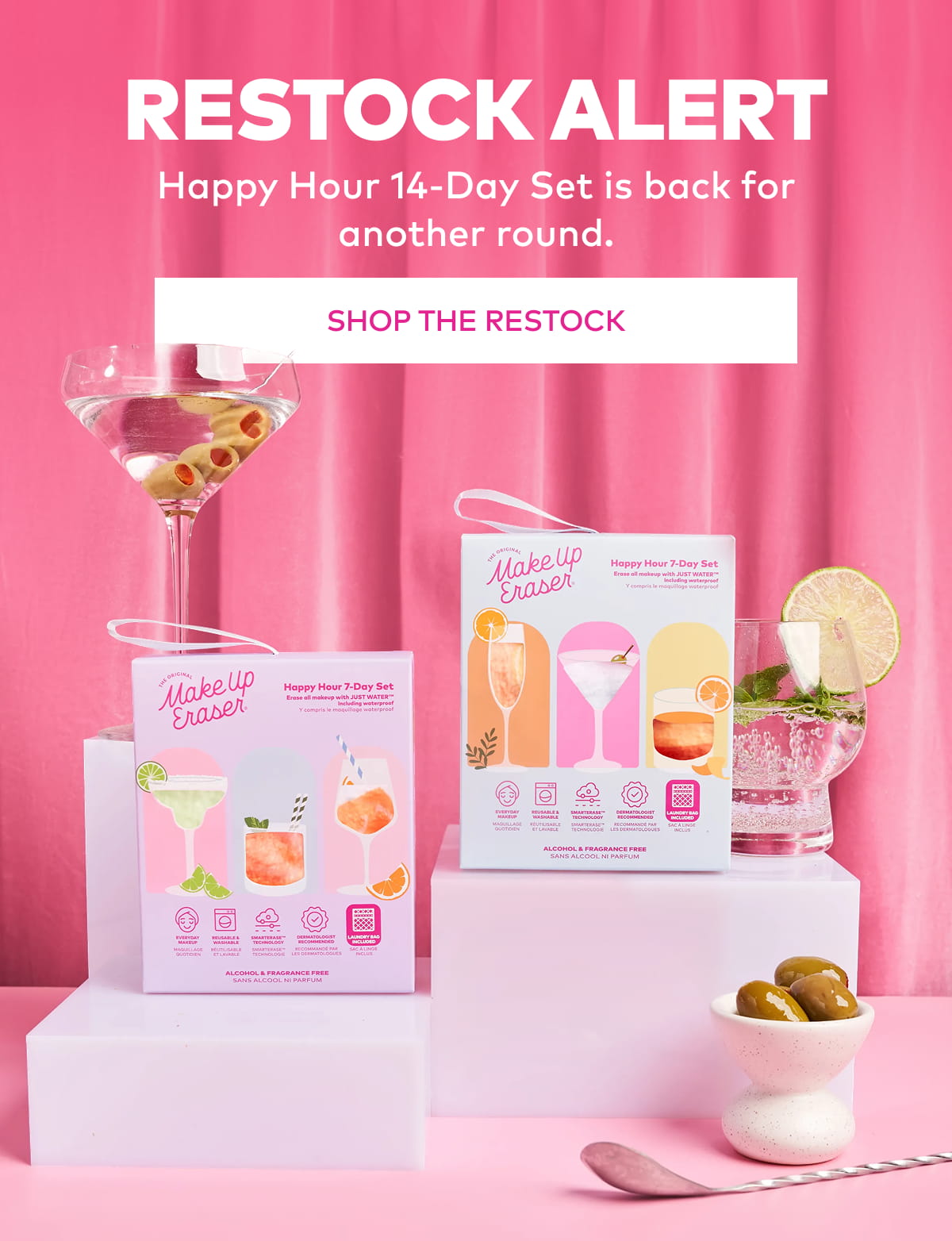 Restock Alert: Happy Hour 14-Day Set is back for another round.