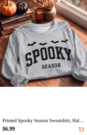 Printed Spooky Season Sweatshirt...