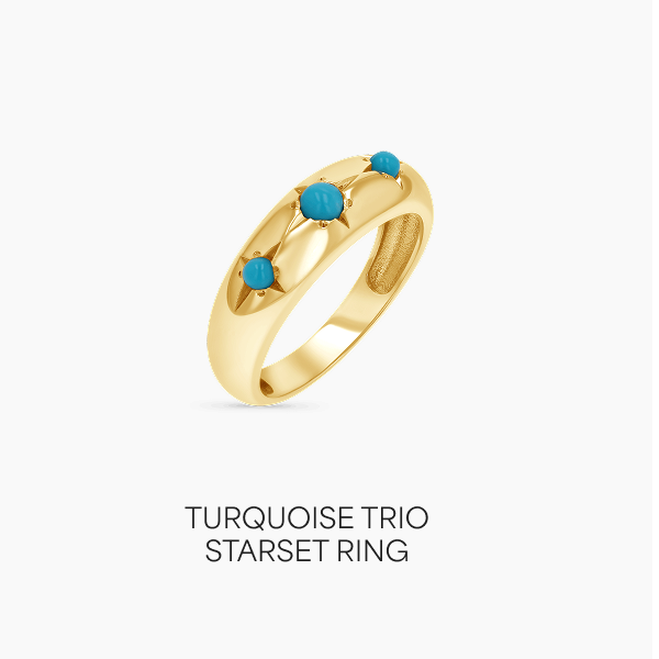 Turquoise Trio Starset Ring