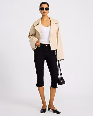 Stretch Mid Rise Capri Pant