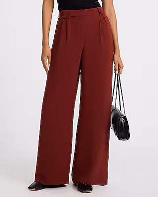 Signature Crepe High Waisted Relaxed Trouser