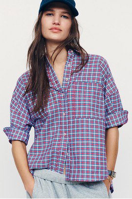Maeve Mabel Boxy Oxford Shirt