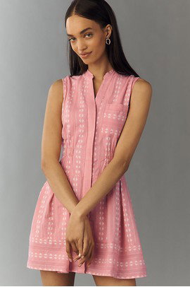 Maeve Sleeveless V-Neck Shirtdress