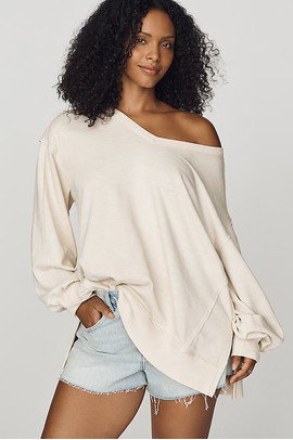 Pilcro Hudson 100% Cotton Oversized Popover Top