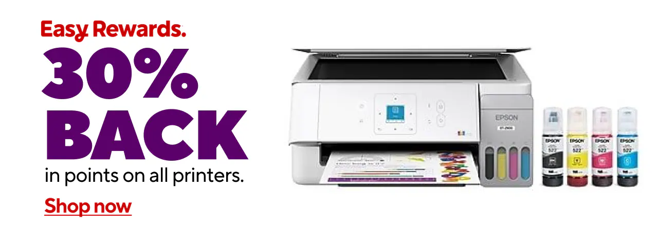 30% back in points on all printers
