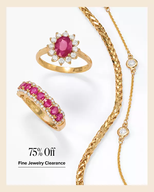 75% off. Shop fine jewelry clearance. Gold rings and gold necklaces.