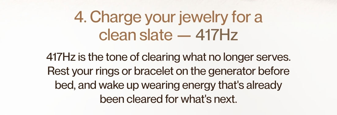 4. Charge your palms for an instant reset — 7.83Hz