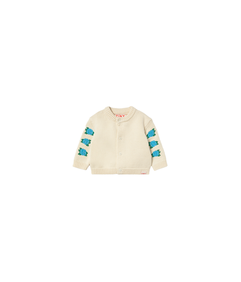 FLOWERS KNITTED BABY CARDIGAN