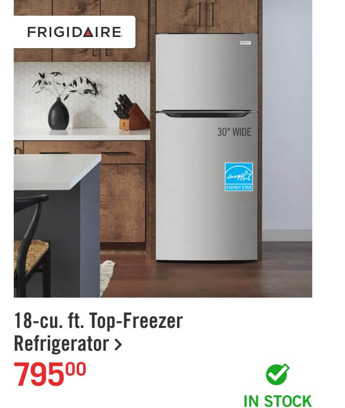 18-cu. ft. Top-Freezer.