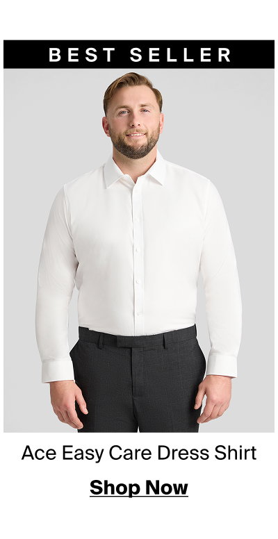 White Ace Easycare Twill Dress Shirt