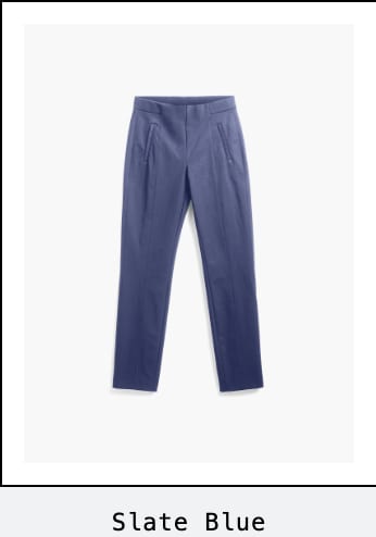 Women's Kinetic Pintuck Pant in Slate Blue - $150