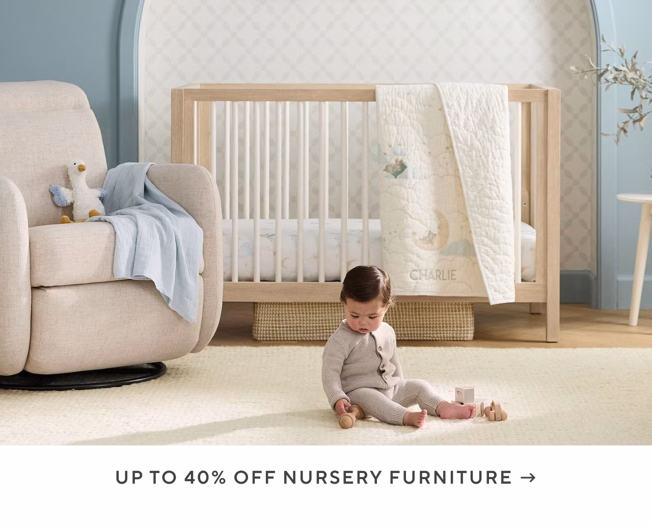 up to 40% off nursery furniture