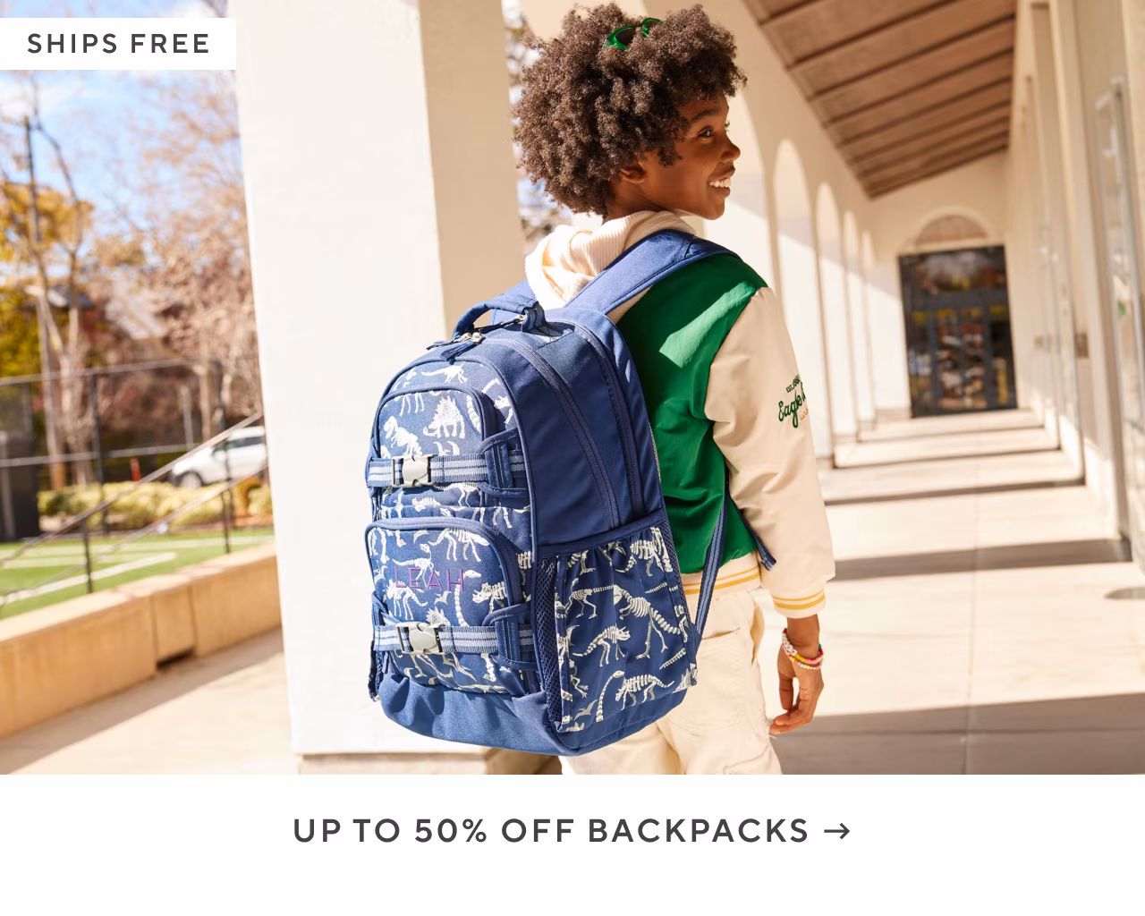 up to 50% off backpacks