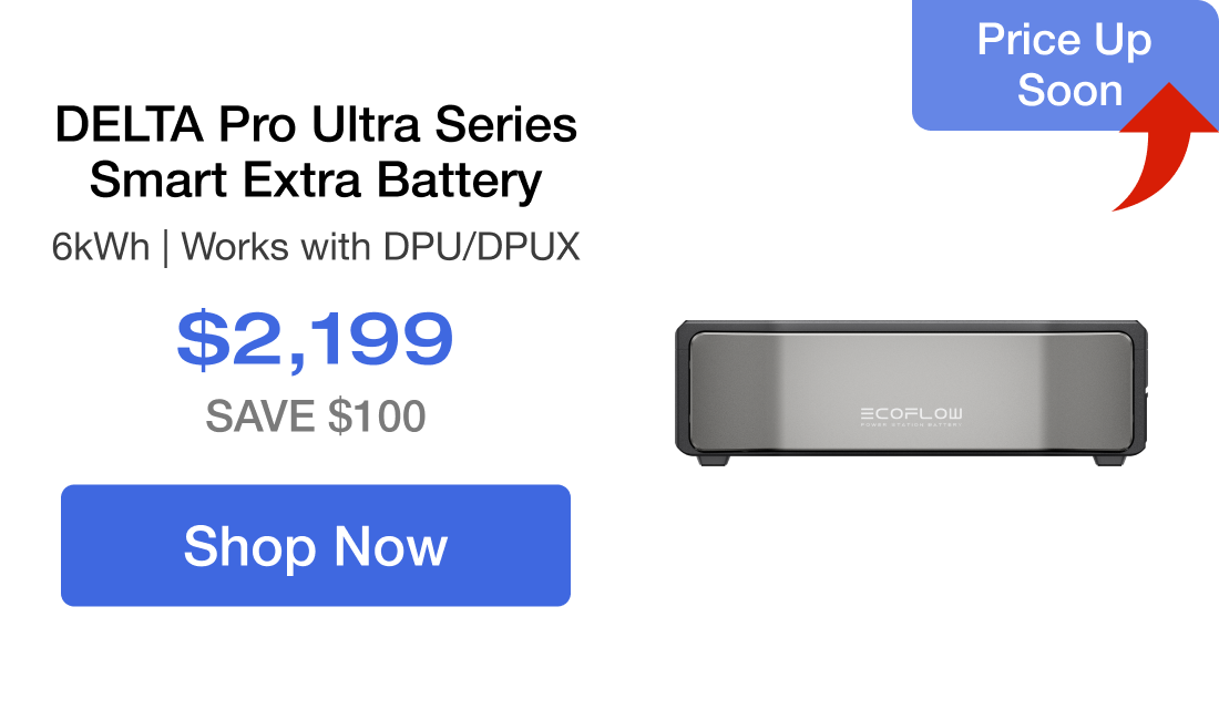 DELTA Pro Ultra Series Smart Extra Battery 6kWh | Works with DPU/DPUX $2,199