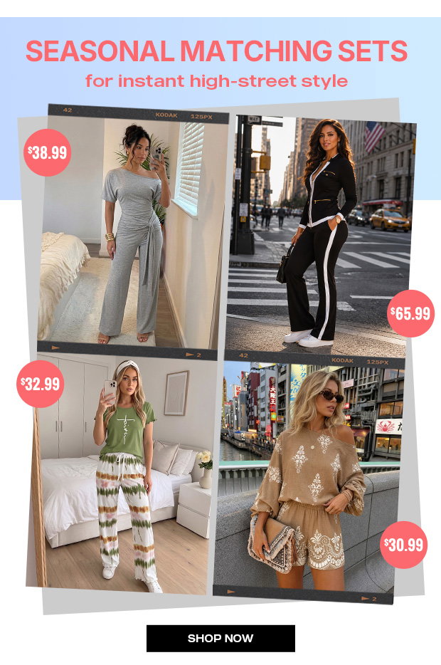 Seasonal matching sets for instant high-street style