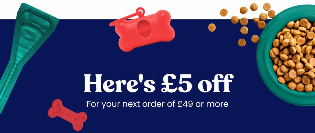 Here's £5 off. For your next order of £49 or more