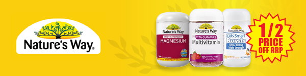 ½ price off RRP Nature's Way range  at Chemist Warehouse sale ends 5 August 2026