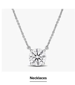 A diamond necklace. Shop necklaces.