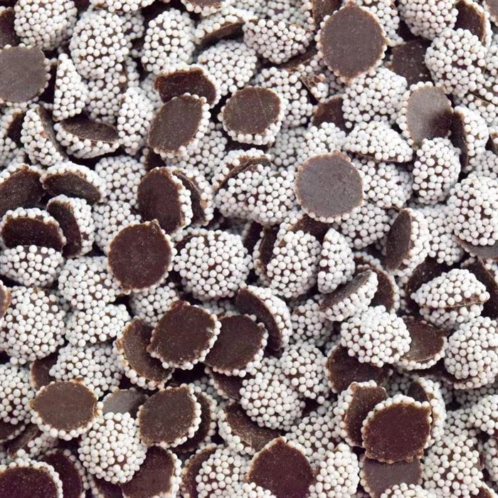 Image of Mini Dark Chocolate Nonpareils with White Seeds