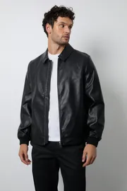 Black Faux Leather Jacket