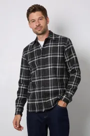 Black Check Long Sleeve Shirt