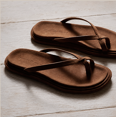 WOMEN'S SUEDE CROSS THONG SANDAL