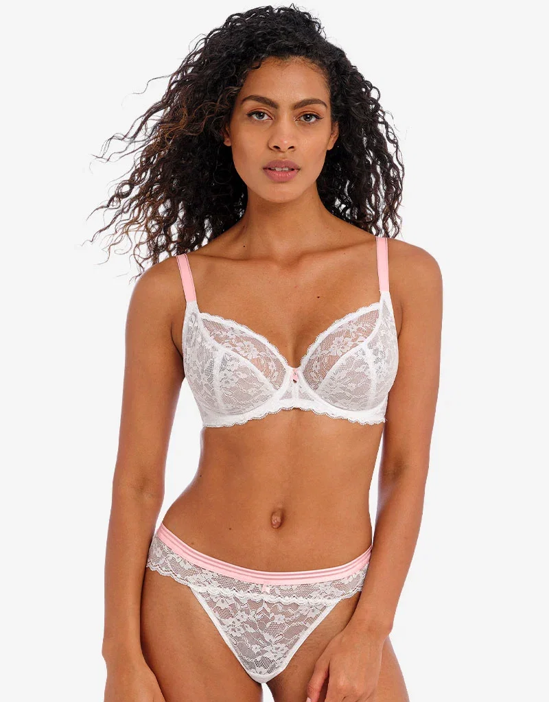 Freya Offbeat Plunge Bra White