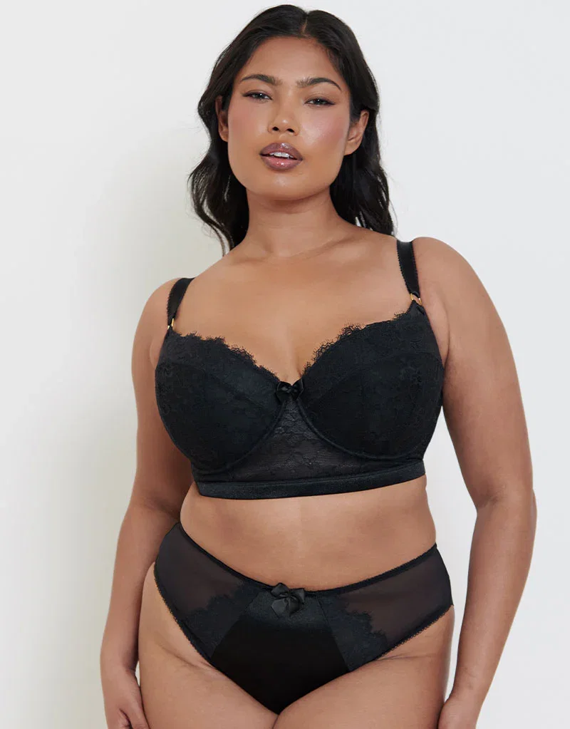 Liaison Vienna Padded Longline Balcony Bra Black