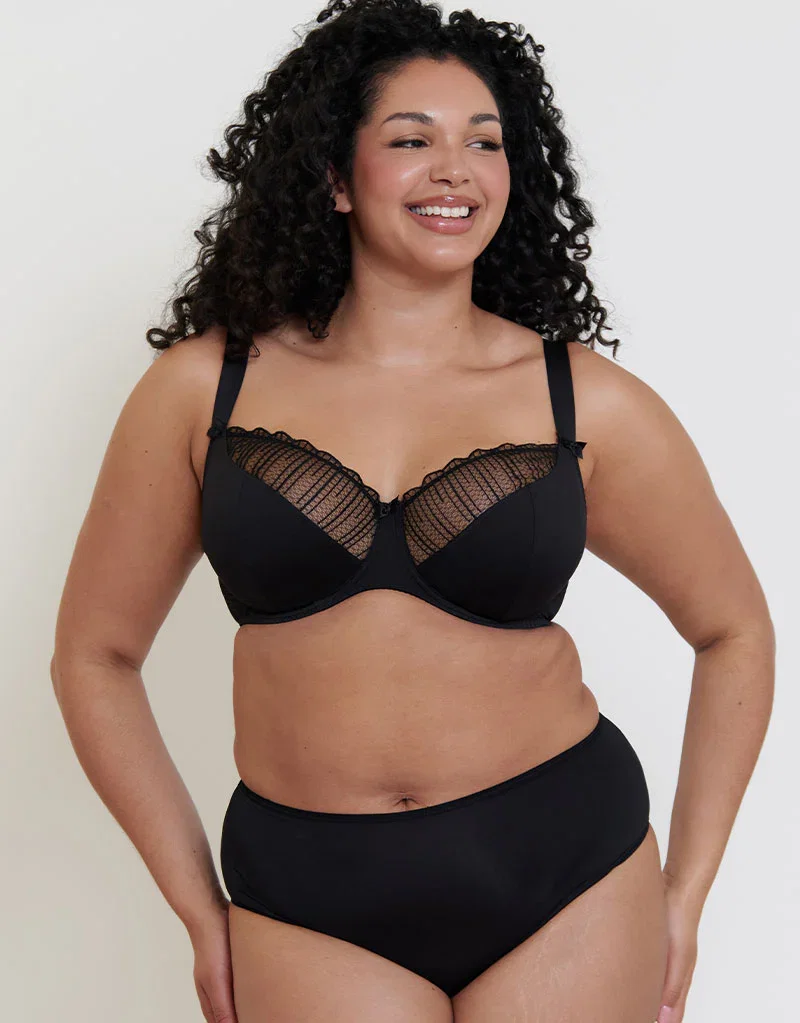 Flirtelle Riley Balcony Bra Black