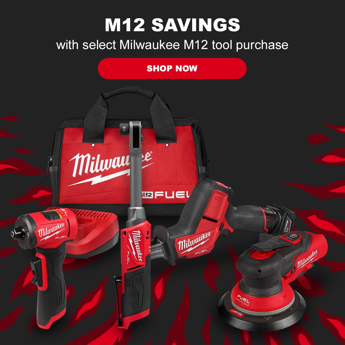 M12 SAVINGS | with select Milwaukee M12 tool purchase | Shop Now