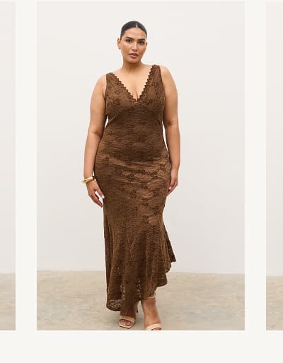 Zoey Lace Midaxi Dress Curve