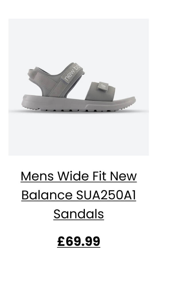 Mens Wide Fit New Balance SUA250A1 Sandals £69.99
