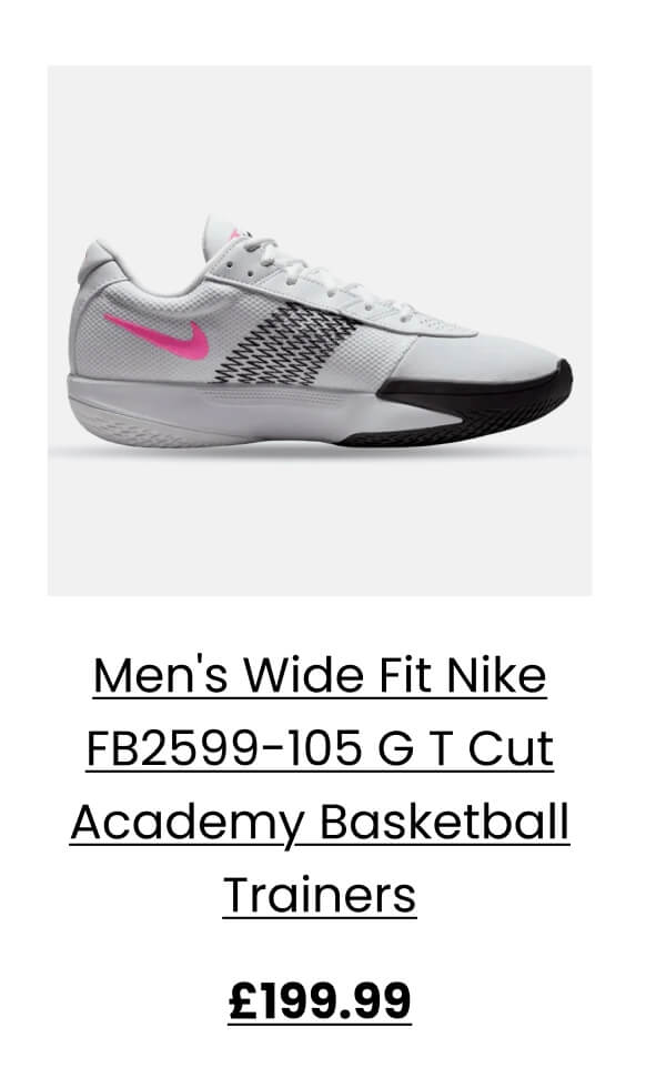 Men's Wide Fit Nike FB2599-105 G T Cut Academy Basketball Trainers £199.99