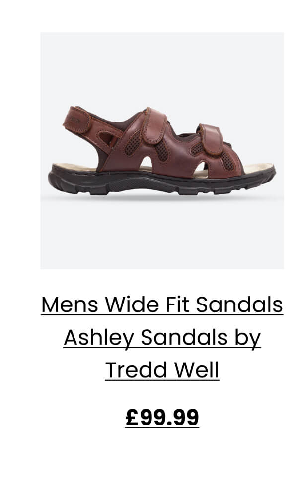 Mens Wide Fit Sandals Ashley Sandals by Tredd Well £99.99
