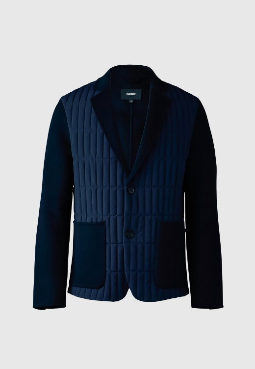 JOHN Mixed-media vertical quilt blazer