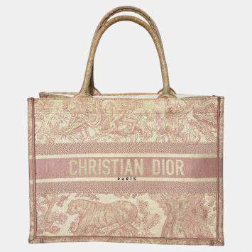 Book Medium Pink Canvas Tote