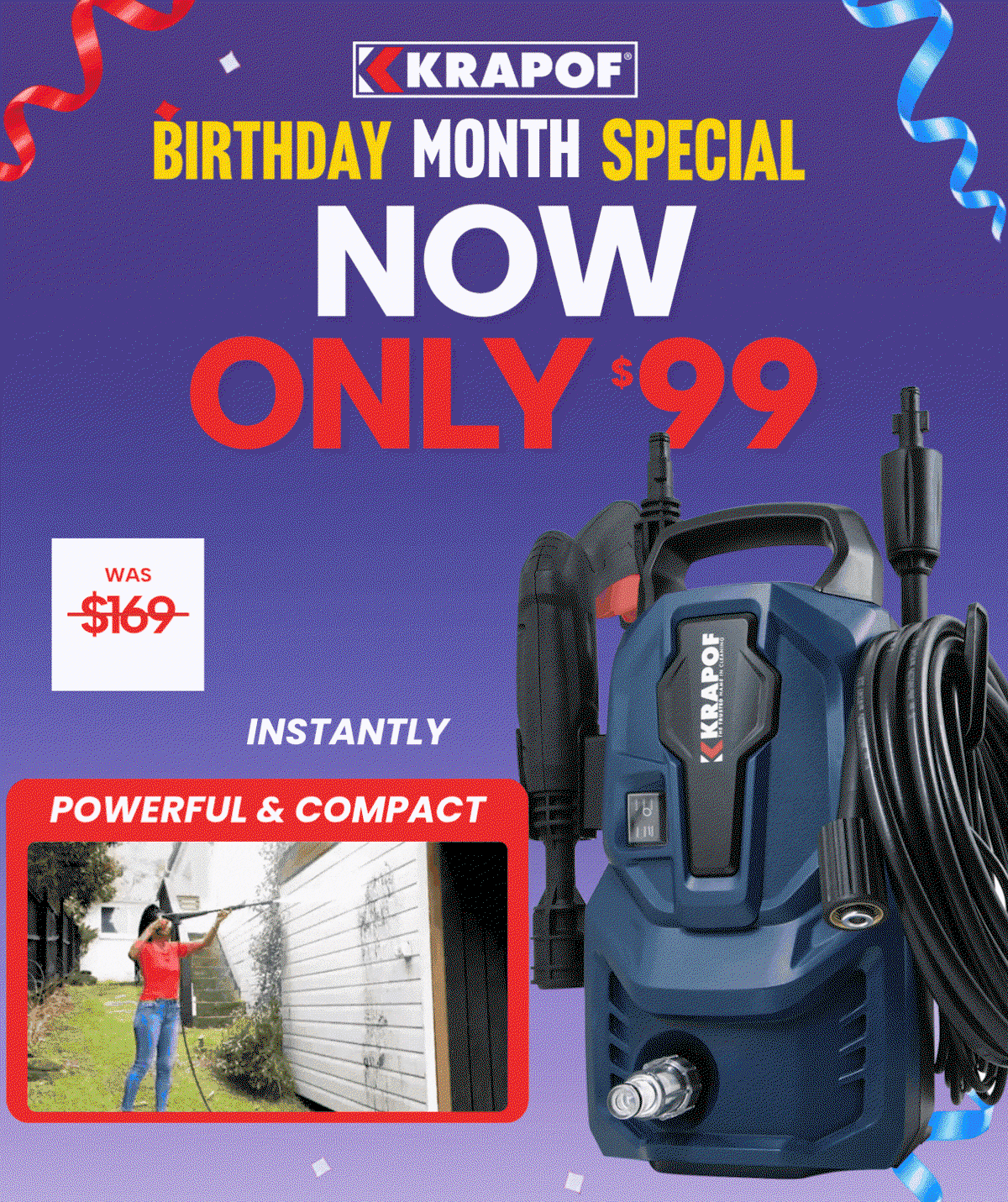 Mini Pressure Washer $99