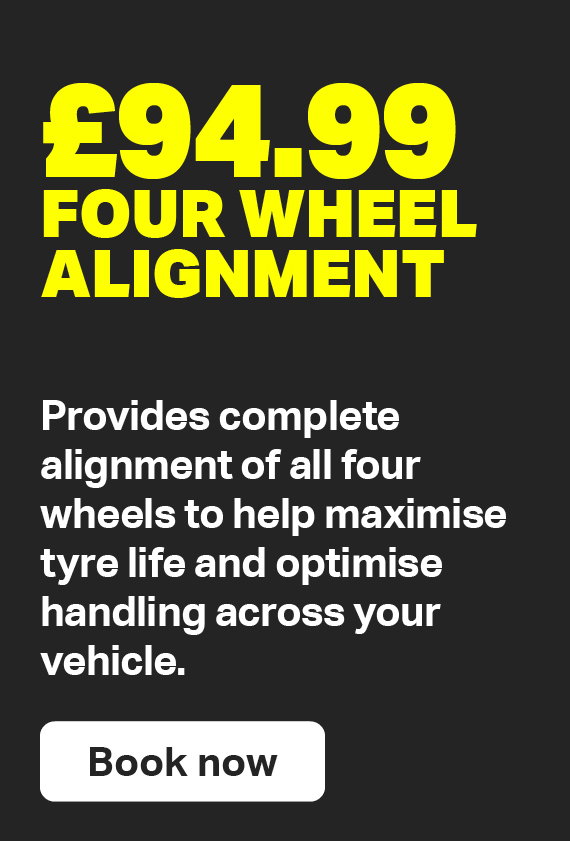£94.99 FOUR WHEEL ALIGNMENT - BOOK NOW