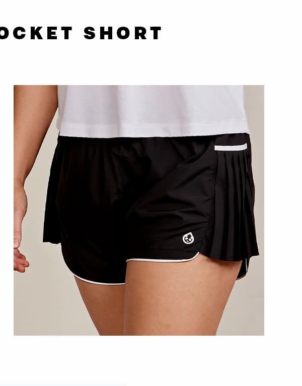 Shop Pleated Pocket Short Black