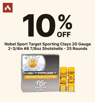 10% Off Nobel Sport Target Sporting Clays 20 Gauge 2-3/4in #8 7/8/oz Shotshells - 25 Rounds