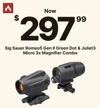 Sig Sauer Romeo5 Gen II Gren Dot & Juiliet3 Micro 3x Magnifier Combo now $297.99