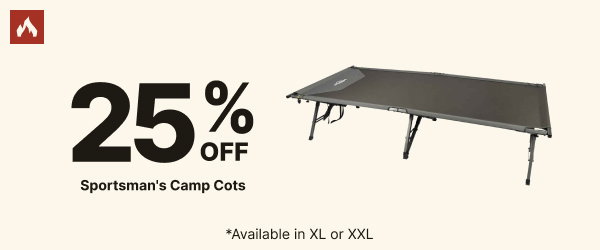 25% Off Sportsman's Camp Cots