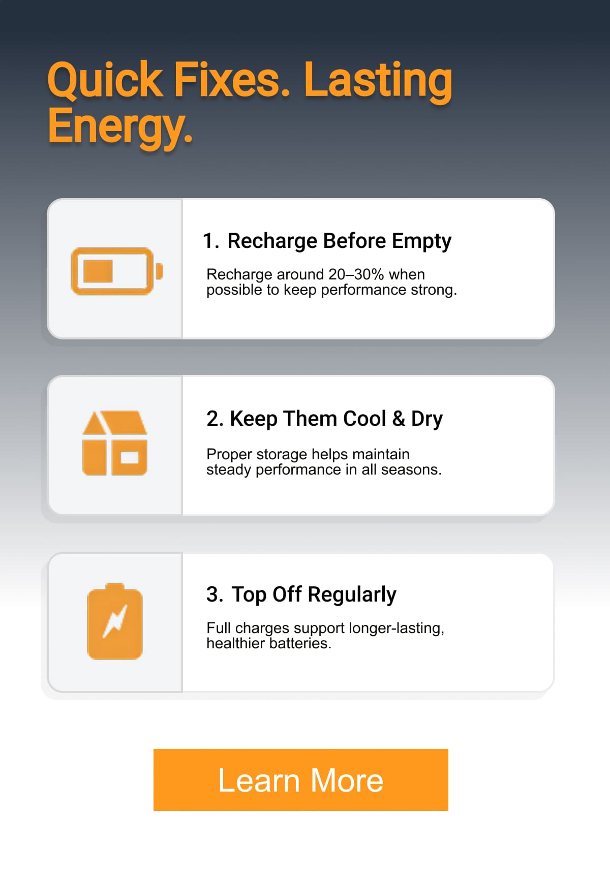 Quick Fixes. Lasting Energy.