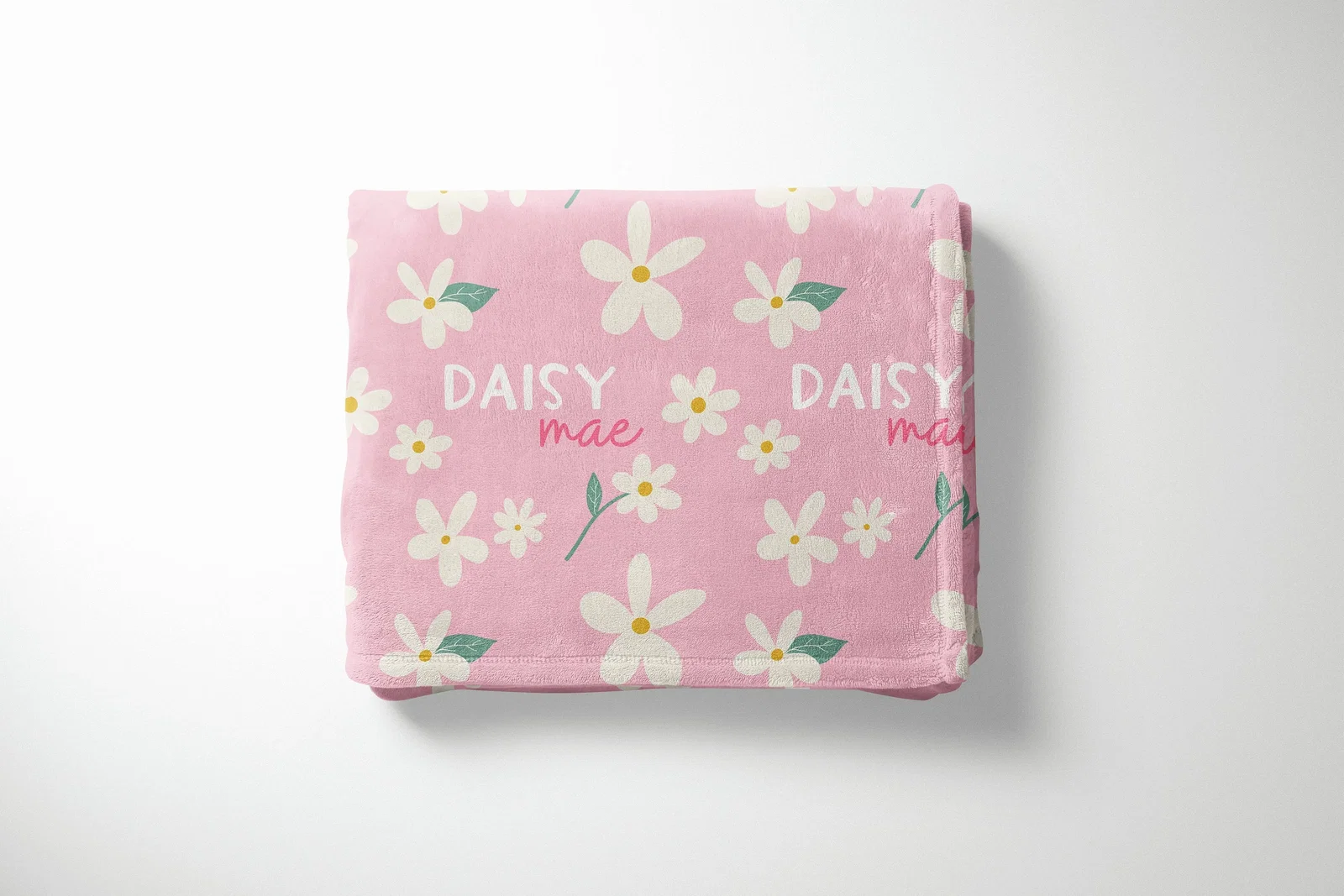 Image of Daisy Girl Name Blanket, Baby Blanket, personalized baby blanket, personalized gifts for baby, baby gift, Daisy Flower Blanket, Girl Gift