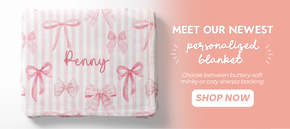 Shop our newest Pink Bow Blanket
