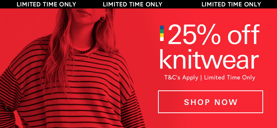 25% off knitwear
