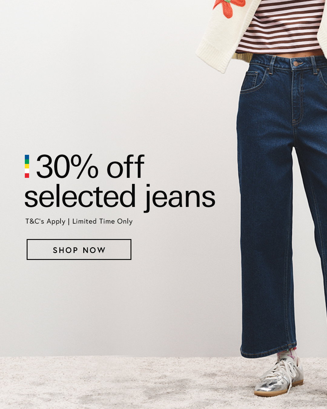 30% off jeans