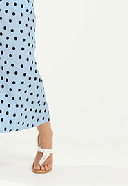 YOURS Jupe-culotte bleu clair à pois