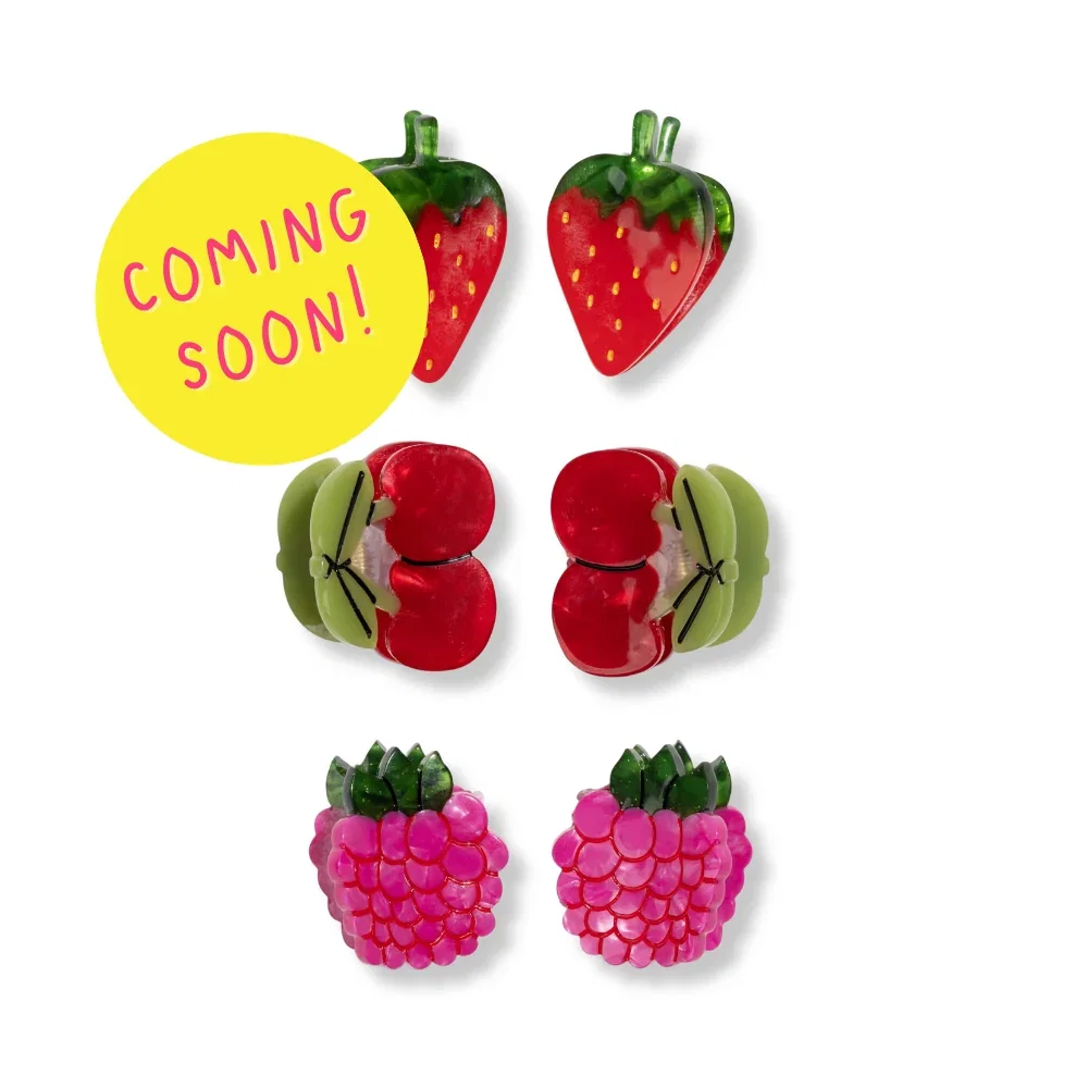 Image of Micro Berry Basket Hair Claw Clip Set